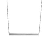 Sterling Silver Polished Straight Bar Necklace - Premium Necklaces - Just $54.99! Shop now at Pulse Designer Fashion