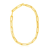 14k Yellow Gold Extra Wide Paperclip Chain Necklace - Premium Necklaces - Just $3752.99! Shop now at Pulse Designer Fashion