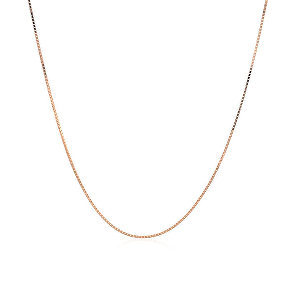 14k Rose Gold Classic Box Chain 0.6mm - Premium Chains - Just $181.99! Shop now at Pulse Designer Fashion