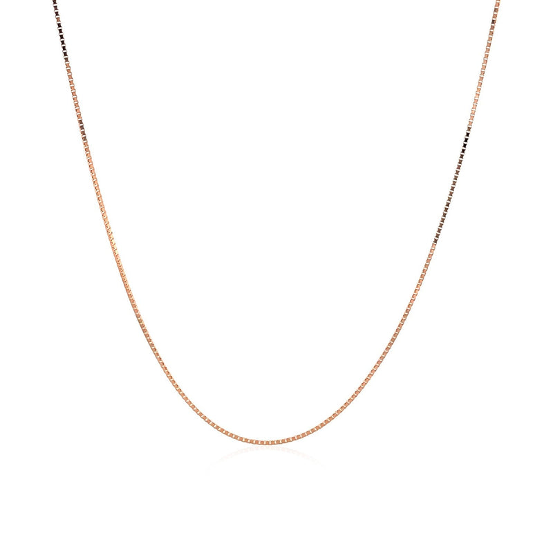 14k Rose Gold Classic Box Chain 0.6mm - Premium Chains - Just $181.99! Shop now at Pulse Designer Fashion