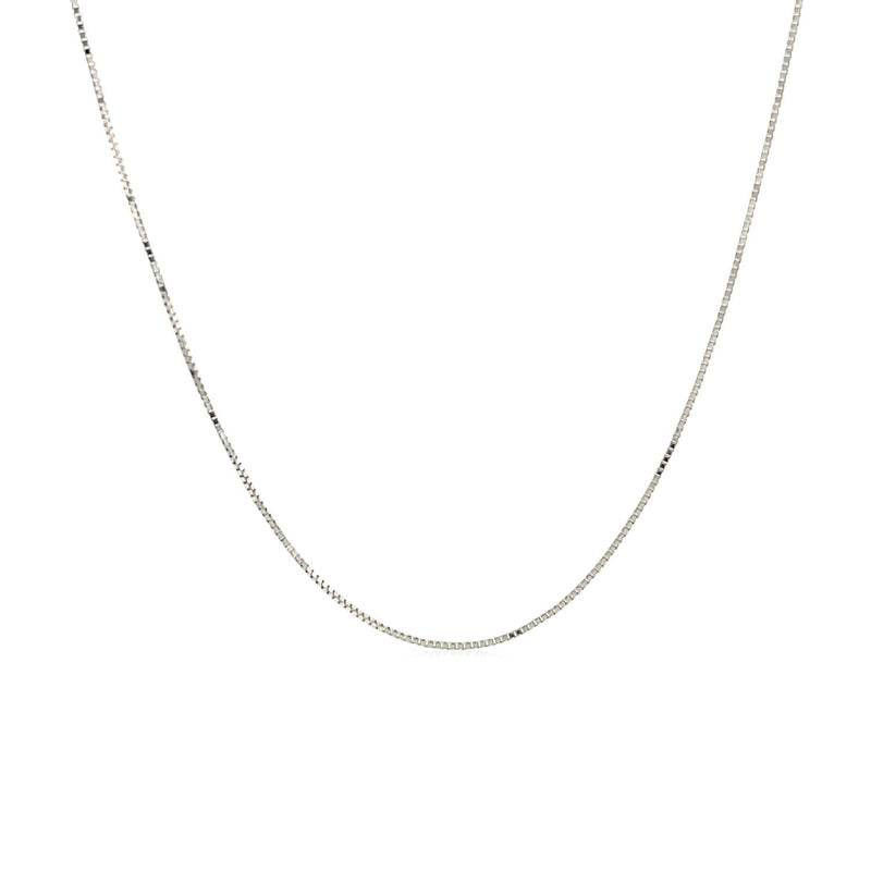 14k White Gold Classic Box Chain 0.45mm - Premium Chains - Just $154.99! Shop now at Pulse Designer Fashion