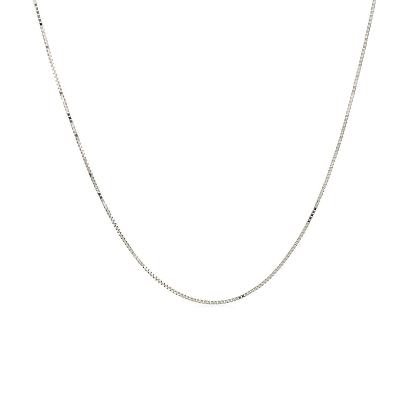 14k White Gold Classic Box Chain 0.45mm - Premium Chains - Just $138.99! Shop now at Pulse Designer Fashion