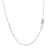 14k White Gold Classic Box Chain 0.45mm - Premium Chains - Just $154.99! Shop now at Pulse Designer Fashion