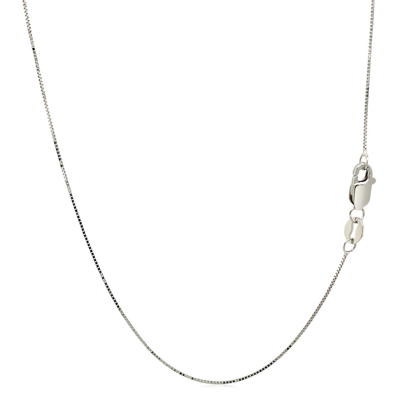 14k White Gold Classic Box Chain 0.45mm - Premium Chains - Just $138.99! Shop now at Pulse Designer Fashion