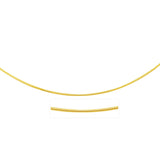 14k Yellow Gold Thin Motif Round Omega Necklace - Premium Necklaces - Just $807.99! Shop now at Pulse Designer Fashion