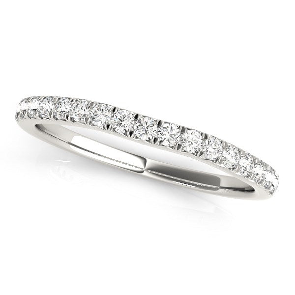 14k White Gold Curved Style Diamond Wedding Ring (1/3 cttw) - Premium Rings - Just $1485.99! Shop now at Pulse Designer Fashion