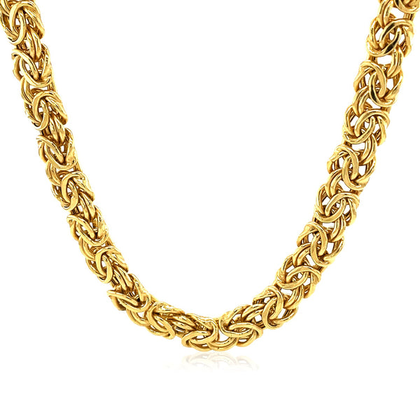 14k Yellow Gold Byzantine Motif Chain Necklace - Premium Necklaces - Just $2748.99! Shop now at Pulse Designer Fashion