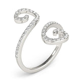 14k White Gold Diamond Open Flourish Style Ring (1/2 cttw) - Premium Rings - Just $2170.99! Shop now at Pulse Designer Fashion