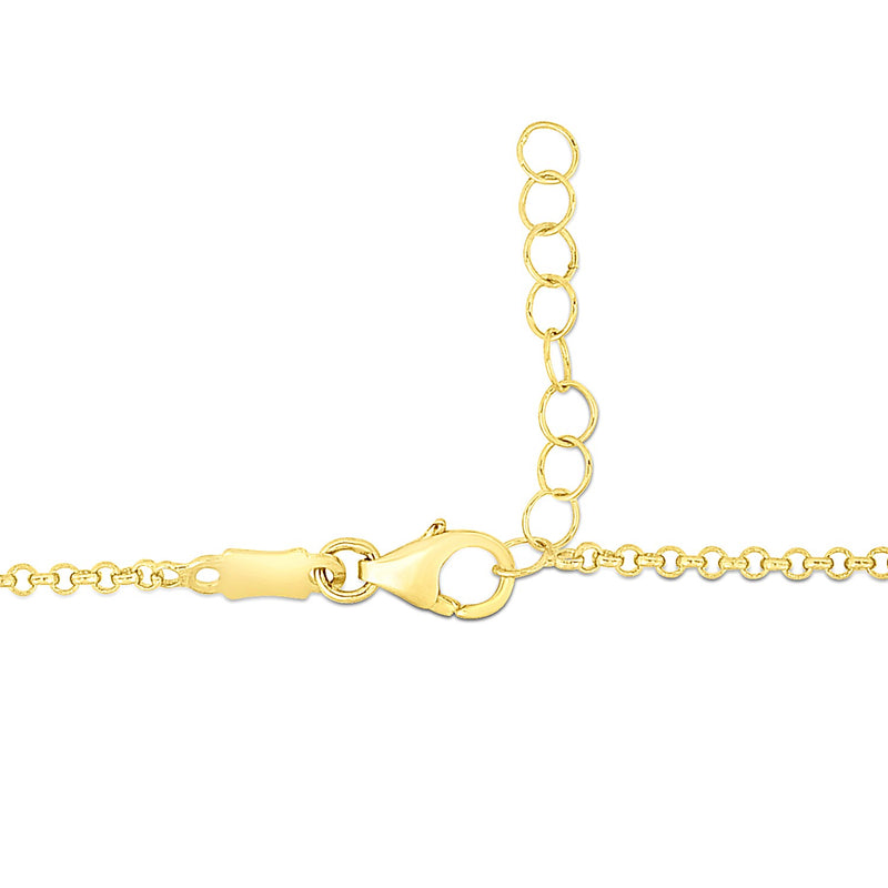 14k Yellow Gold Childrens Bracelet with Teddy Bear Heart and Bar - Premium Bracelets - Just $369.99! Shop now at Pulse Designer Fashion