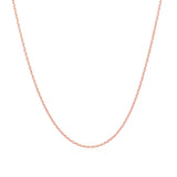 14k Pink Gold Oval Cable Link Chain 0.7mm - Premium Chains - Just $162.99! Shop now at Pulse Designer Fashion