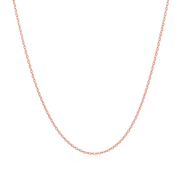 14k Pink Gold Oval Cable Link Chain 0.7mm - Premium Chains - Just $162.99! Shop now at Pulse Designer Fashion