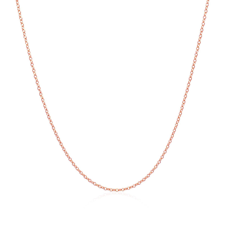 14k Pink Gold Oval Cable Link Chain 0.7mm - Premium Chains - Just $162.99! Shop now at Pulse Designer Fashion