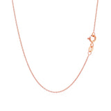 14k Pink Gold Oval Cable Link Chain 0.7mm - Premium Chains - Just $162.99! Shop now at Pulse Designer Fashion