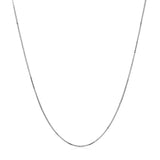 Double Extendable Box Chain in 14k White Gold (0.6mm) - Premium Chains - Just $245.99! Shop now at Pulse Designer Fashion