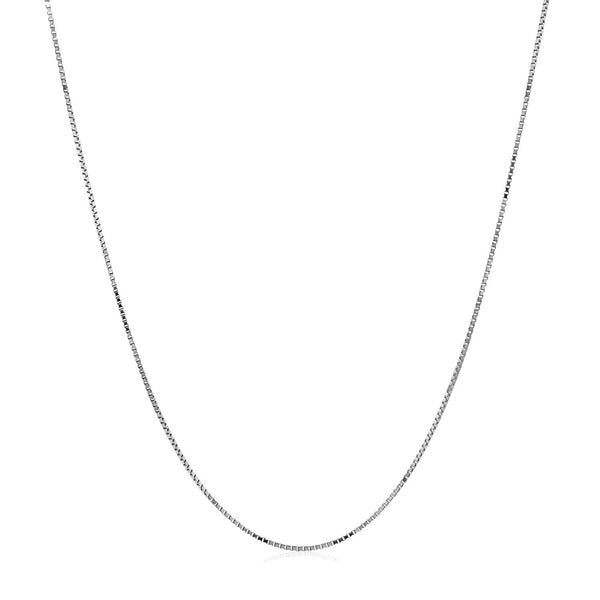 Double Extendable Box Chain in 14k White Gold (0.6mm) - Premium Chains - Just $245.99! Shop now at Pulse Designer Fashion