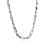 Sterling Silver Rhodium Plated Figarope Chain 5.0mm - Premium Chains - Just $441.99! Shop now at Pulse Designer Fashion