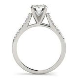 14k White Gold Cathedral Design Diamond Engagement Ring (1 1/8 cttw) - Premium Rings - Just $6637.99! Shop now at Pulse Designer Fashion