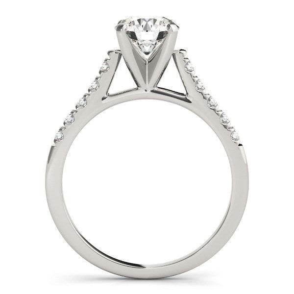 14k White Gold Cathedral Design Diamond Engagement Ring (1 1/8 cttw) - Premium Rings - Just $6637.99! Shop now at Pulse Designer Fashion