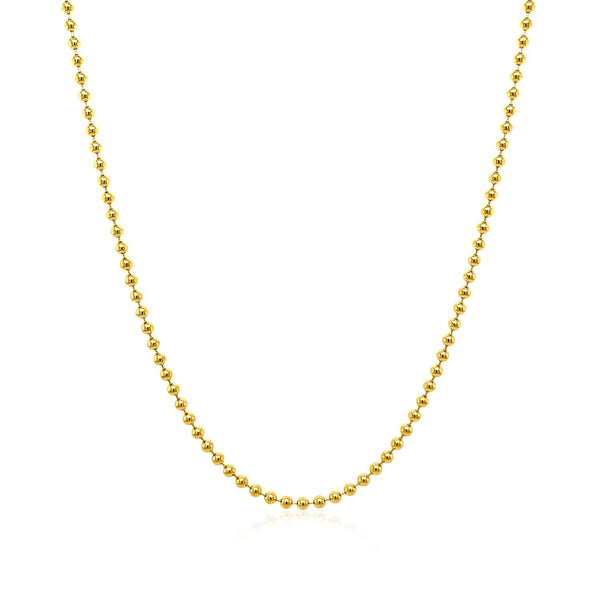 14k Yellow Gold Bead Chain 1.5mm - Premium Chains - Just $572.99! Shop now at Pulse Designer Fashion