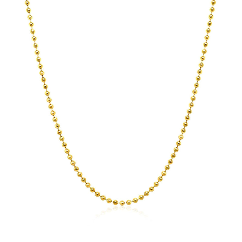 14k Yellow Gold Bead Chain 1.5mm - Premium Chains - Just $572.99! Shop now at Pulse Designer Fashion