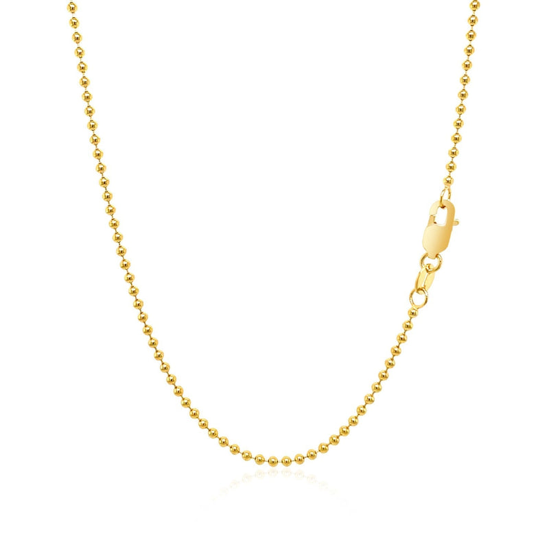 14k Yellow Gold Bead Chain 1.5mm - Premium Chains - Just $572.99! Shop now at Pulse Designer Fashion