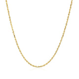 10k Yellow Gold Solid Diamond Cut Rope Chain 1.25mm - Premium Chains - Just $474.99! Shop now at Pulse Designer Fashion