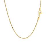 10k Yellow Gold Solid Diamond Cut Rope Chain 1.25mm - Premium Chains - Just $474.99! Shop now at Pulse Designer Fashion