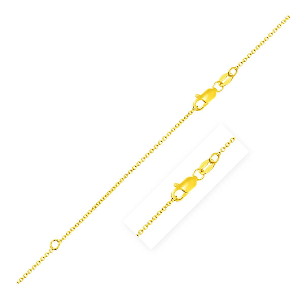 Extendable Cable Chain in 14k Yellow Gold (1.0mm) - Premium Chains - Just $250.99! Shop now at Pulse Designer Fashion