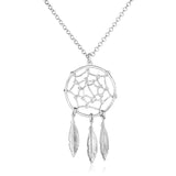 Sterling Silver 17 inch Necklace with Dream Catcher Pendant - Premium Pendants - Just $116.99! Shop now at Pulse Designer Fashion