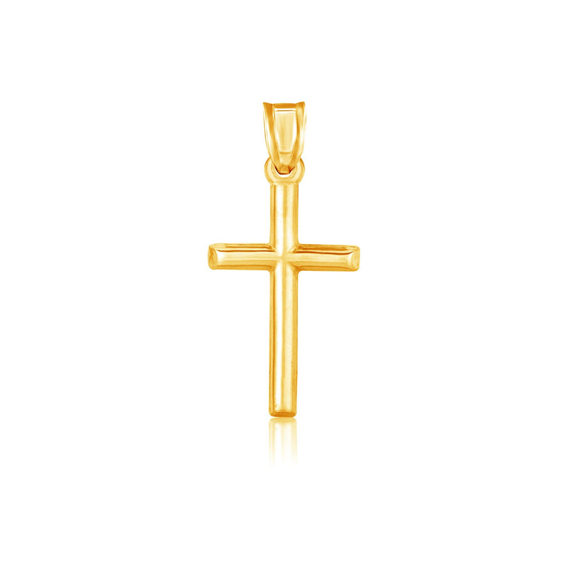 14k Yellow Gold High Polish Cross Pendant - Premium Pendants - Just $93.99! Shop now at Pulse Designer Fashion