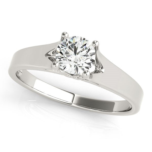 14k White Gold Prong Set Style Solitaire Diamond Engagement Ring (1/2 cttw) - Premium Rings - Just $3038.99! Shop now at Pulse Designer Fashion