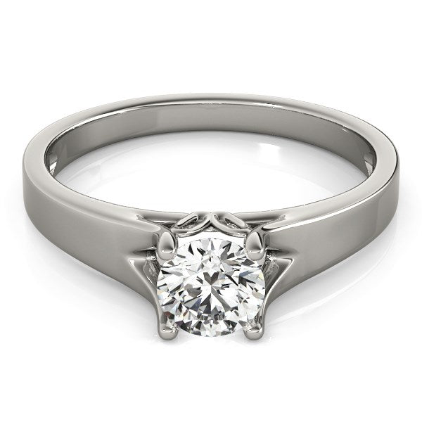 14k White Gold Prong Set Style Solitaire Diamond Engagement Ring (1/2 cttw) - Premium Rings - Just $3038.99! Shop now at Pulse Designer Fashion