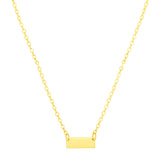 14k Yellow Gold Polished Mini Bar Necklace - Premium Necklaces - Just $187.99! Shop now at Pulse Designer Fashion