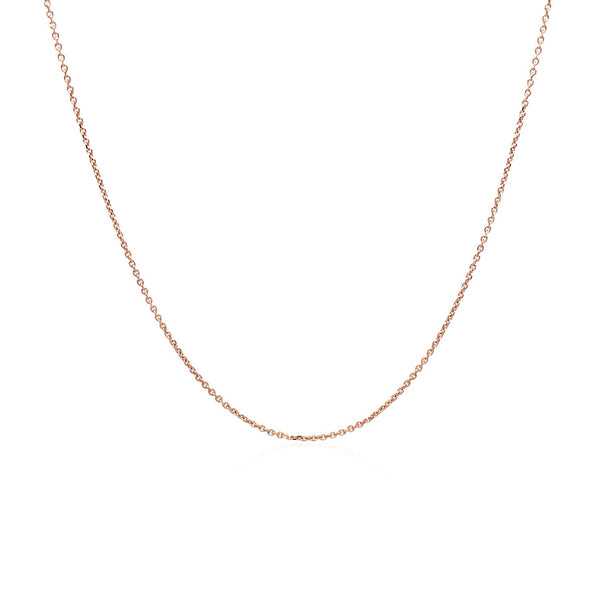 14k Rose Gold Cable Link Chain 0.5mm - Premium Chains - Just $123.99! Shop now at Pulse Designer Fashion