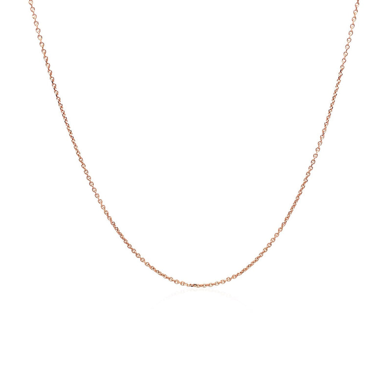 14k Rose Gold Cable Link Chain 0.5mm - Premium Chains - Just $123.99! Shop now at Pulse Designer Fashion