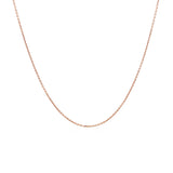 14k Rose Gold Cable Link Chain 0.5mm - Premium Chains - Just $123.99! Shop now at Pulse Designer Fashion