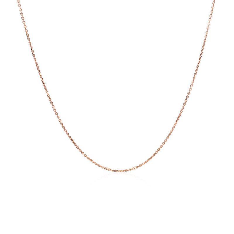 14k Rose Gold Cable Link Chain 0.5mm - Premium Chains - Just $123.99! Shop now at Pulse Designer Fashion