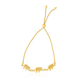 14k Yellow Gold Elephant Station Lariat Style Bracelet - Premium Bracelets - Just $586.99! Shop now at Pulse Designer Fashion