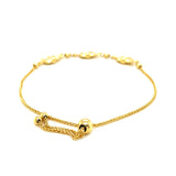 14k Yellow Gold Elephant Station Lariat Style Bracelet - Premium Bracelets - Just $586.99! Shop now at Pulse Designer Fashion