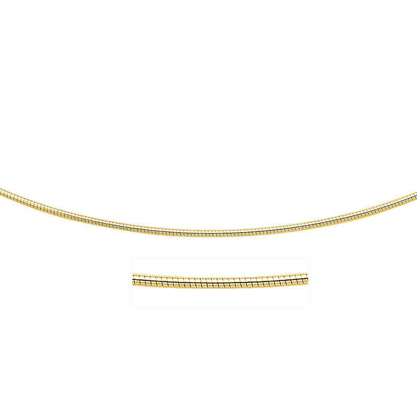 14k Yellow Gold Necklace in a Round Omega Chain Style - Premium Necklaces - Just $1076.99! Shop now at Pulse Designer Fashion