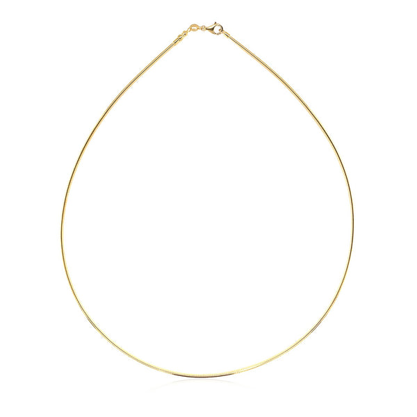 14k Yellow Gold Necklace in a Round Omega Chain Style - Premium Necklaces - Just $1076.99! Shop now at Pulse Designer Fashion