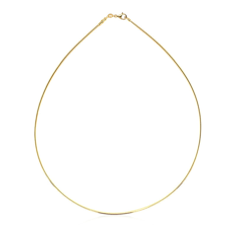 14k Yellow Gold Necklace in a Round Omega Chain Style - Premium Necklaces - Just $1076.99! Shop now at Pulse Designer Fashion