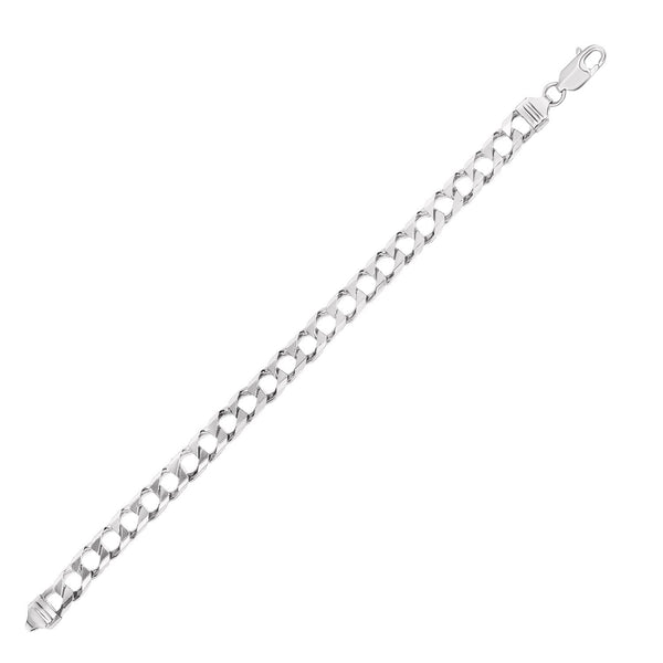 Sterling Silver Men's Bracelet in Cuban Curb Link Style - Premium Bracelets - Just $200.99! Shop now at Pulse Designer Fashion