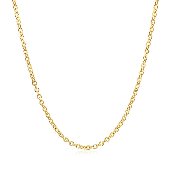 14k Yellow Gold Round Cable Link Chain 1.9mm - Premium Chains - Just $517.99! Shop now at Pulse Designer Fashion