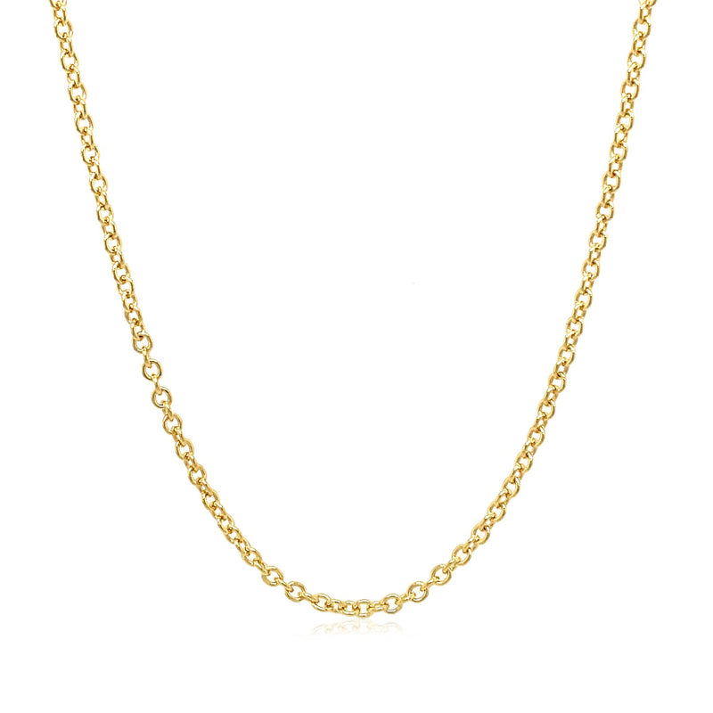 14k Yellow Gold Round Cable Link Chain 1.9mm - Premium Chains - Just $517.99! Shop now at Pulse Designer Fashion