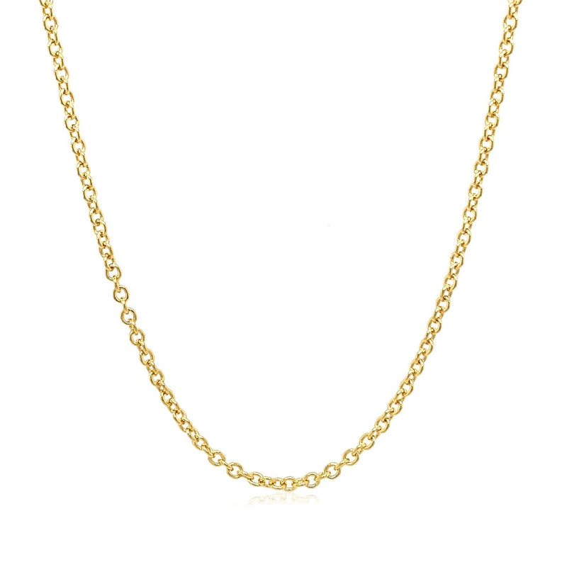 14k Yellow Gold Round Cable Link Chain 1.9mm - Premium Chains - Just $614.99! Shop now at Pulse Designer Fashion