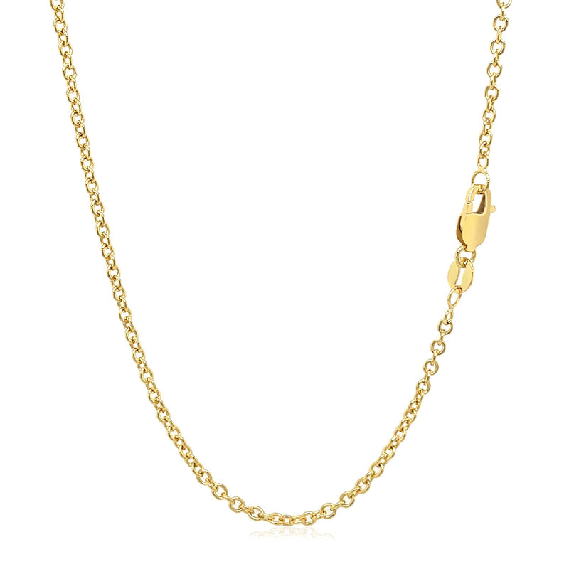 14k Yellow Gold Round Cable Link Chain 1.9mm - Premium Chains - Just $517.99! Shop now at Pulse Designer Fashion