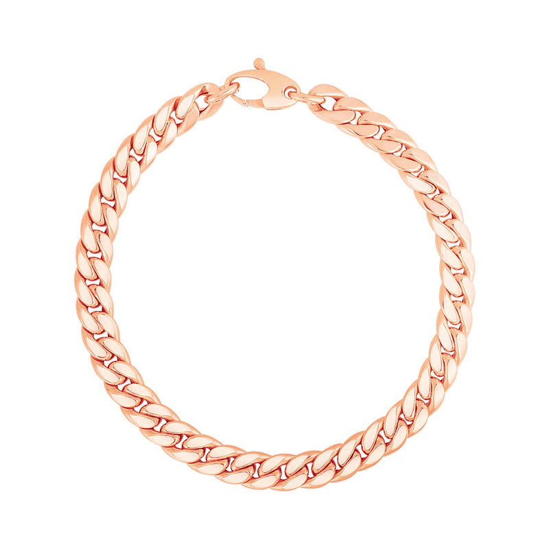 14K Rose Gold Cuban Link Bracelet - Premium Bracelets - Just $892.99! Shop now at Pulse Designer Fashion