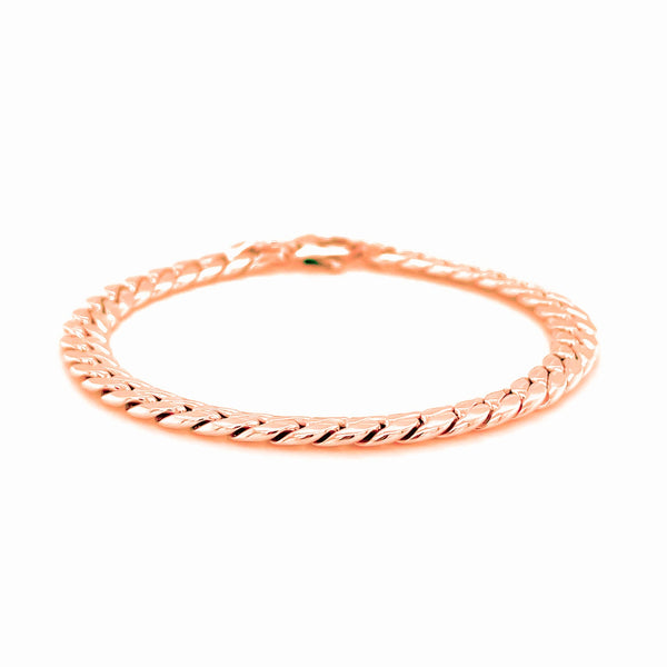 14K Rose Gold Cuban Link Bracelet - Premium Bracelets - Just $912.99! Shop now at Pulse Designer Fashion