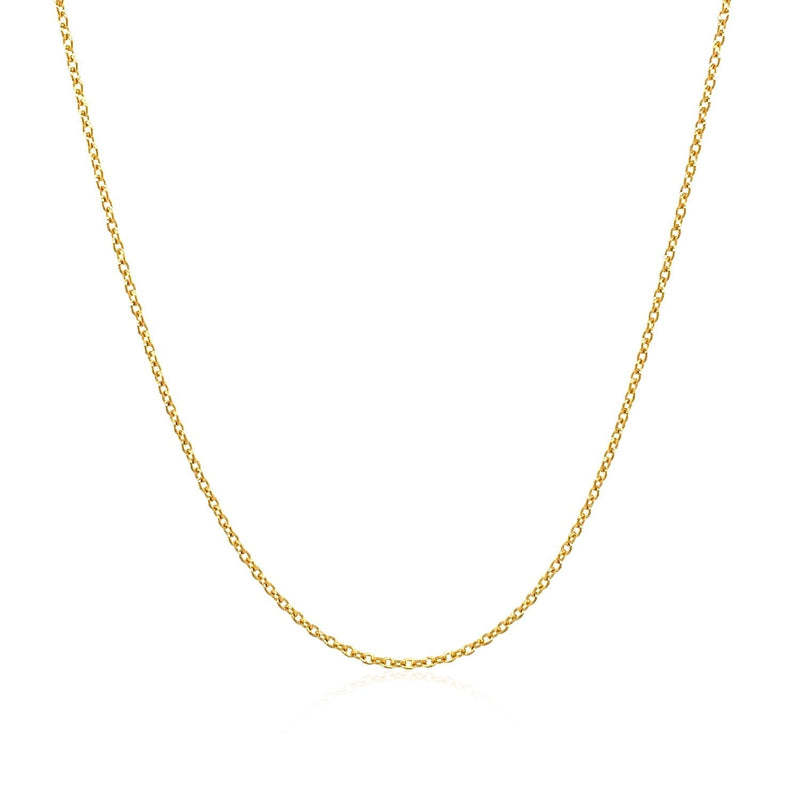 14k Yellow Gold Oval Cable Link Chain 1.0mm - Premium Chains - Just $199.99! Shop now at Pulse Designer Fashion